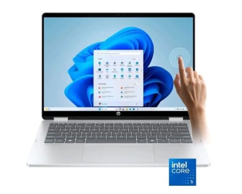 Notebook HP - OmniBook 5 Flip 2-in-1 14 2K Touch-Screen Laptop - Intel Core 5 - 8GB - 512GB SSD - Glacier Silver KD