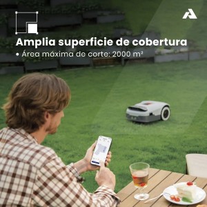 Robot cortacesped inalámbrico Anthbot Genie 1000 con IA hasta 2000m2