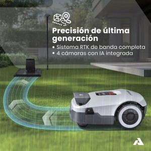 Robot cortacesped inalámbrico Anthbot Genie 1000 con IA hasta 2000m2